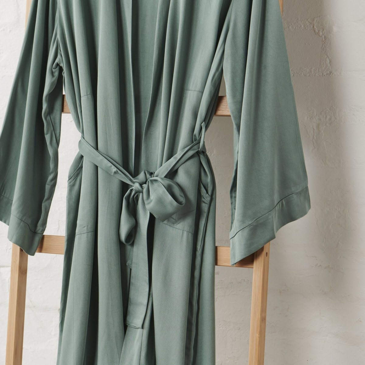 Currant Bamboo Robe Bamboo Robe in Sage Green | Mix & Match the Range – Jade and May