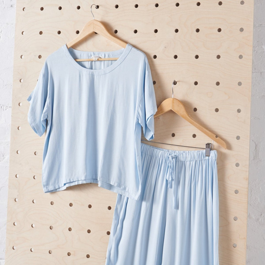 Bamboo T-Shirt - Baby Blue-Jade and May-Separates-Jade and May