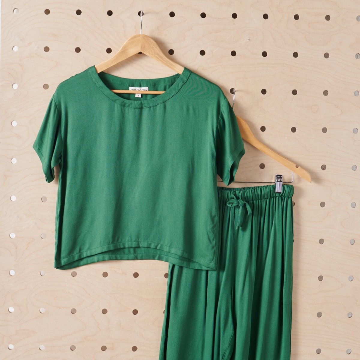 Bamboo T-Shirt - Hunter Green-Jade and May-Separates-Jade and May