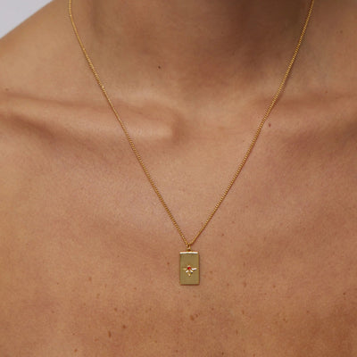 Birthstone Necklace - July-Zahar-Jewellery-Jade and May