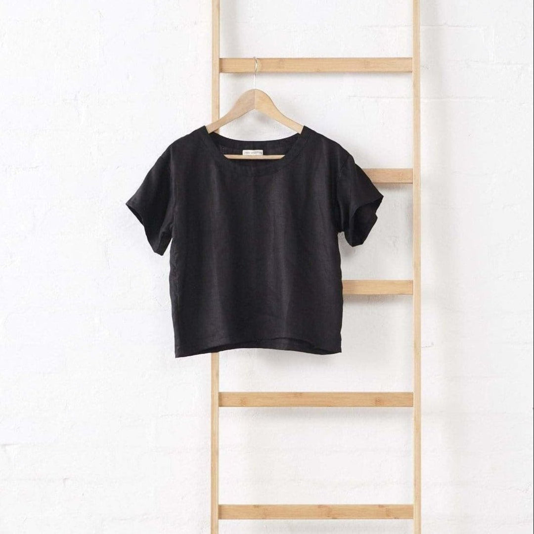 Black Linen TShirt - Apparel - everyday essentials