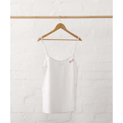 Bridal Cami - White Linen-Jade and May-Bridal Sleepwear-Jade and May