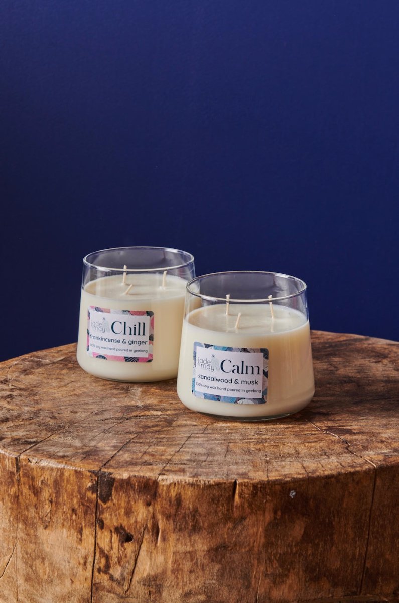 Chill - Frankincense & Ginger Soy Candle-Jade and May-Candles-Jade and May