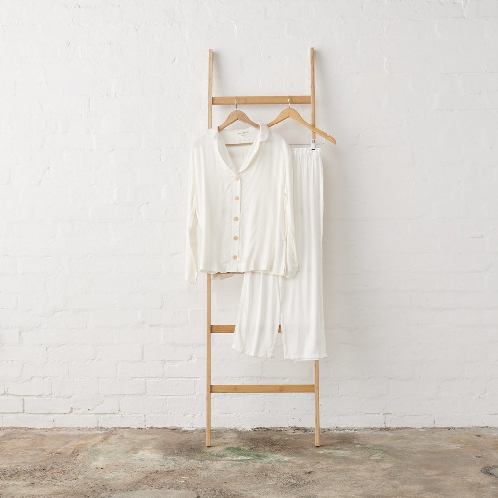 Bamboo Pyjama - Classic Set in White - Pyjamas