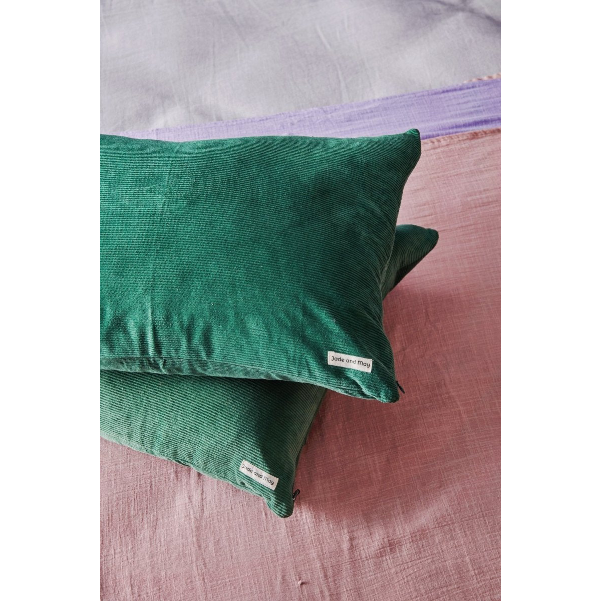Colourful Cushion - Emerald Green Cord-Jade and May-Cushion Cover-Jade and May