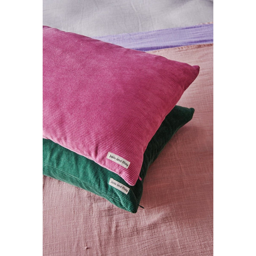 Colourful Cushion - Emerald Green Cord-Jade and May-Cushion Cover-Jade and May