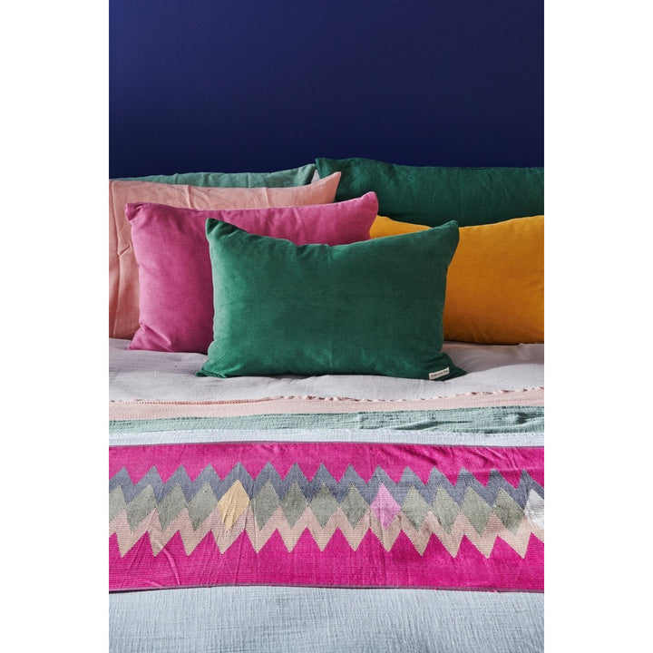 Colourful Cushion - Emerald Green Cord-Jade and May-Cushion Cover-Jade and May