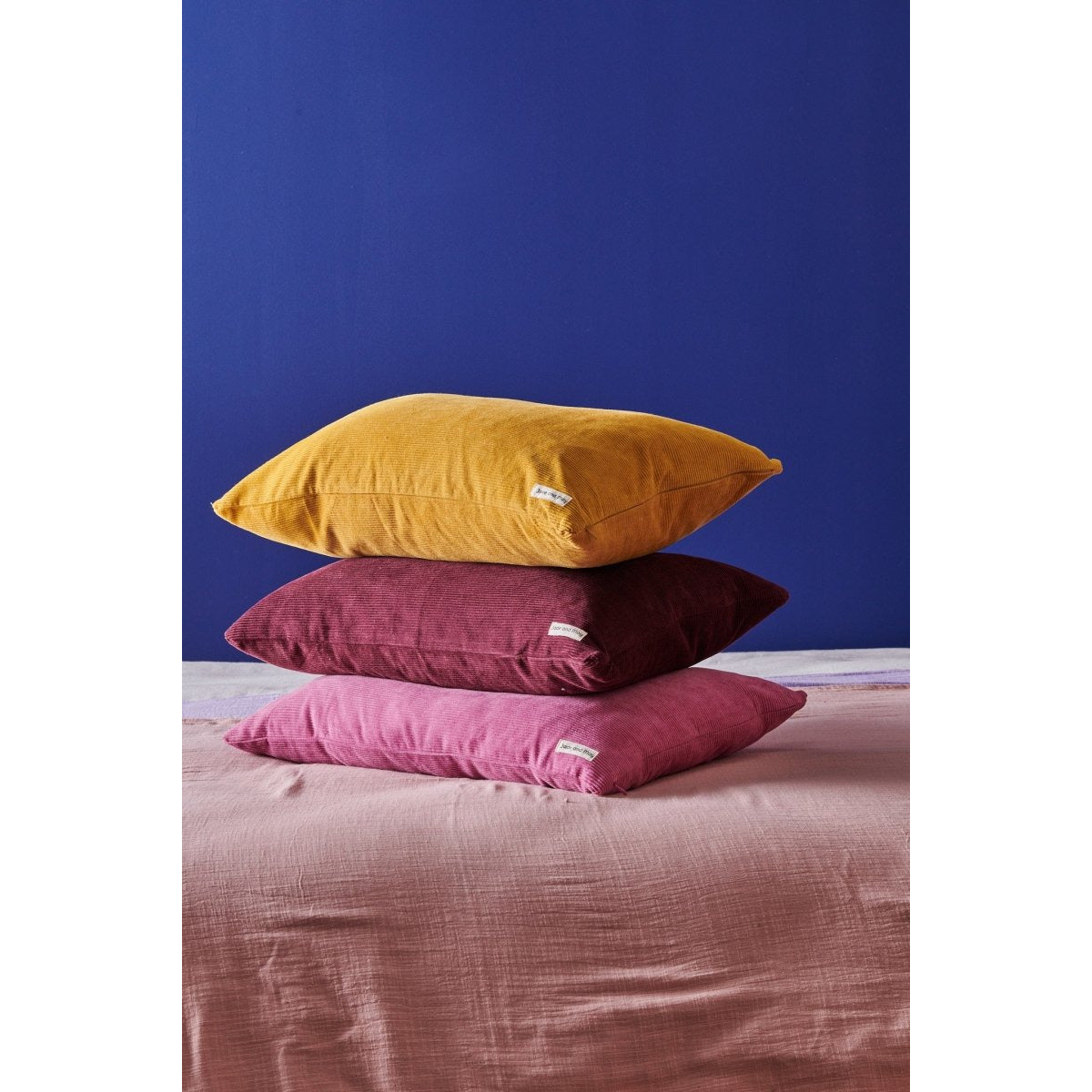 Colourful Cushion in Fuchsia Cord-Jade and May-Cushion Cover-Jade and May