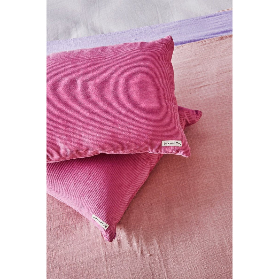 Colourful Cushion in Fuchsia Cord-Jade and May-Cushion Cover-Jade and May