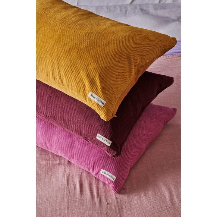 Colourful Cushion in Fuchsia Cord-Jade and May-Cushion Cover-Jade and May