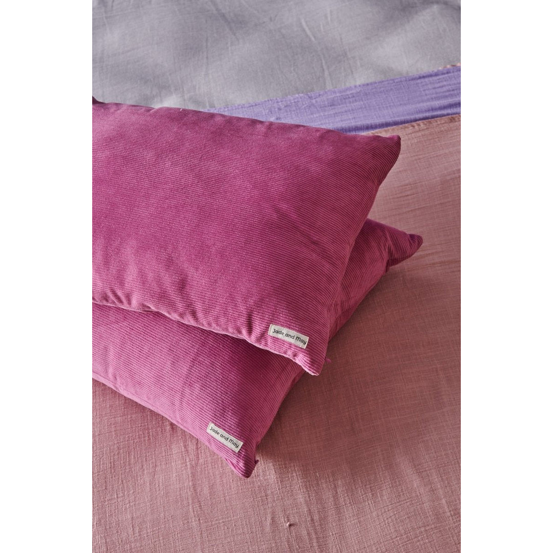 Colourful Cushion in Fuchsia Cord-Jade and May-Cushion Cover-Jade and May