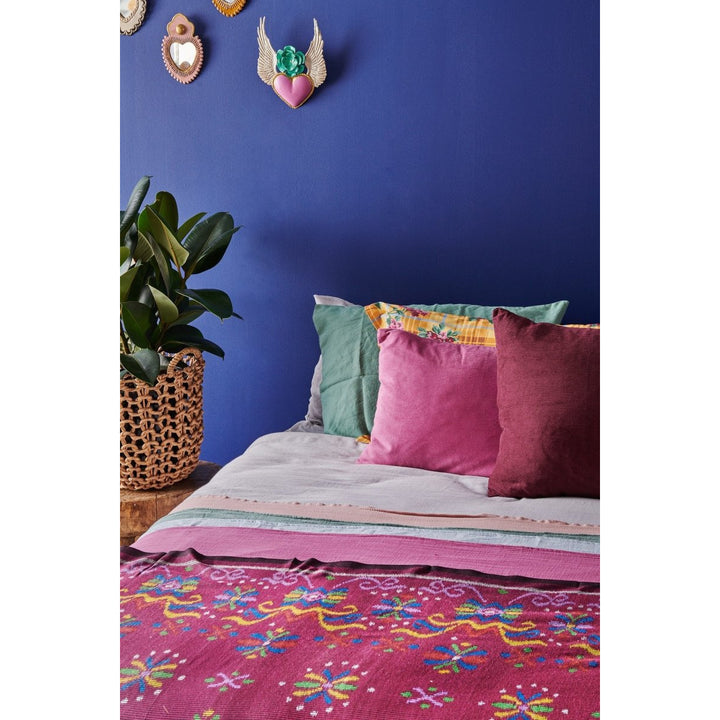 Colourful Cushion in Fuchsia Cord - Cushion Cover