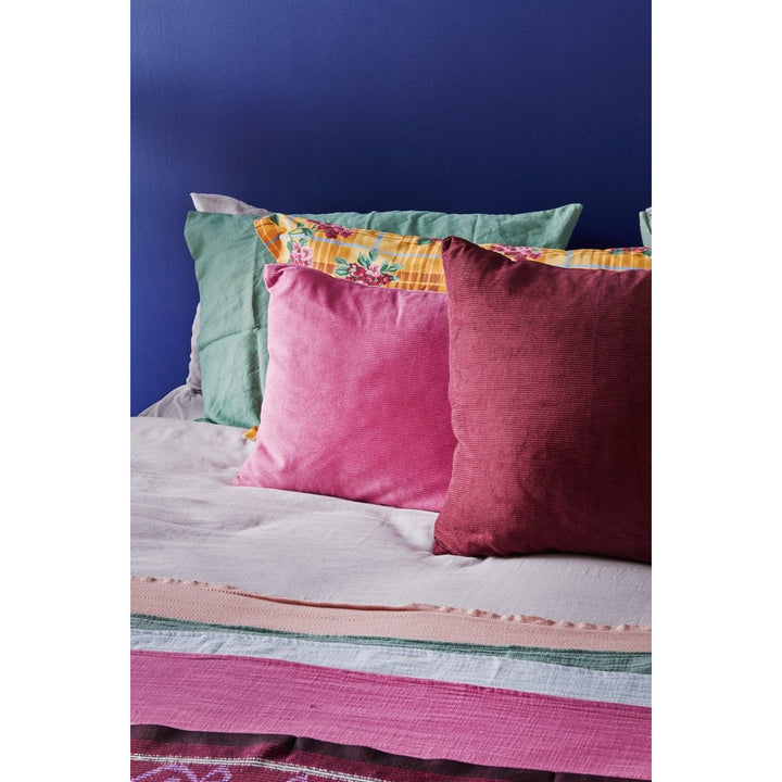 Colourful Cushion in Fuchsia Cord-Jade and May-Cushion Cover-Jade and May