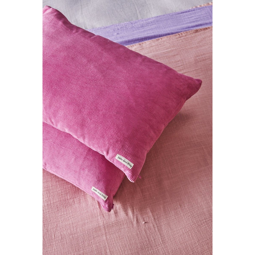 Colourful Cushion in Fuchsia Cord-Jade and May-Cushion Cover-Jade and May