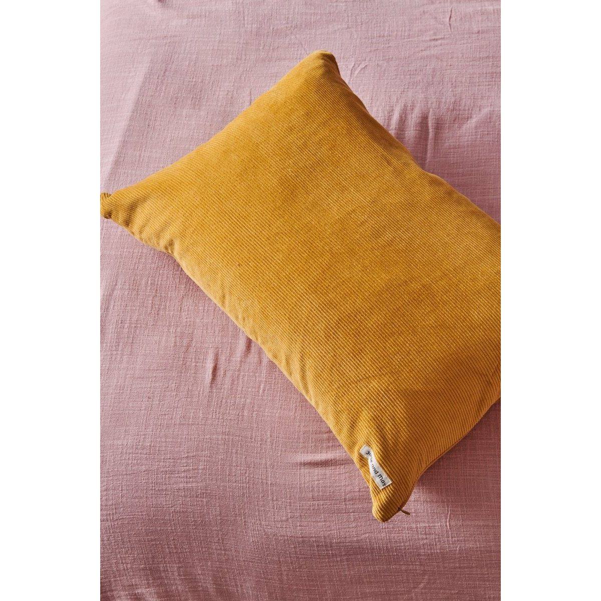 Colourful Cushion - Mustard Cord-Jade and May-Cushion Cover-Jade and May