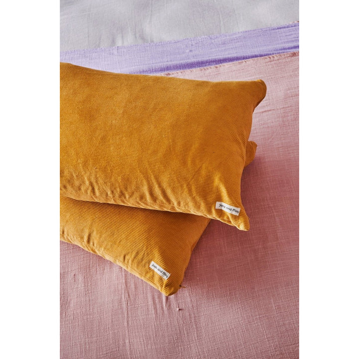 Colourful Cushion - Mustard Cord-Jade and May-Cushion Cover-Jade and May