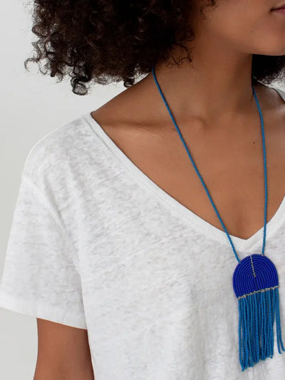 Fair Trade Kenyan Beaded Necklace - Naapu-Kenyan Beaded Jewellery-Jade and May