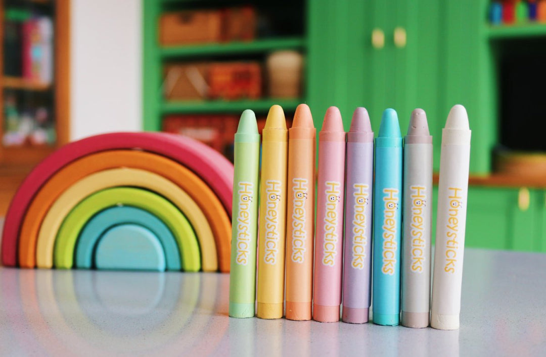 Honeysticks Jumbo Crayons – Pastel | Kids Art Supplies - Kids Art Supplies