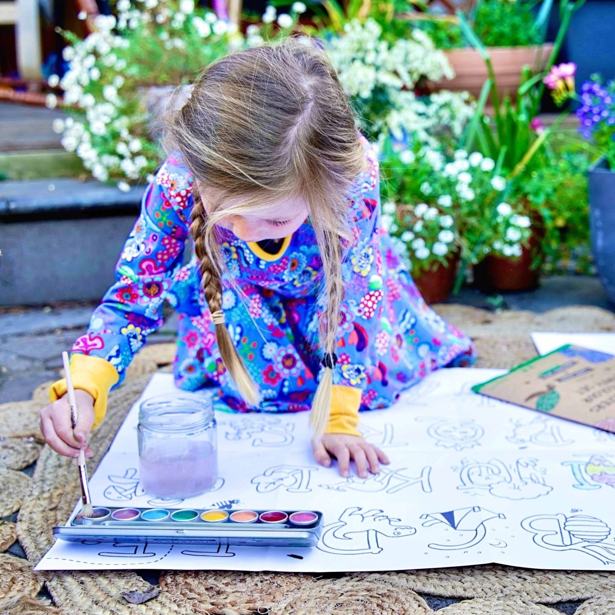 Honeysticks Jumbo Posters & Watercolour Paints Activity Set-Honeysticks-Kids Art Supplies-Jade and May