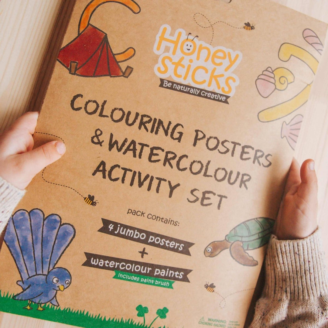 Honeysticks Jumbo Posters & Watercolour Paints Activity Set - Bundles