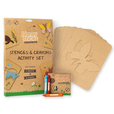 Honeysticks Jumbo Stencils & Crayons Activity Set-Honeysticks-Art-Jade and May