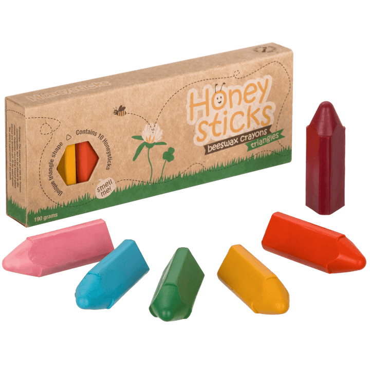 Honeysticks Triangle Crayons | Beeswax Crayons - Kids Art Supplies