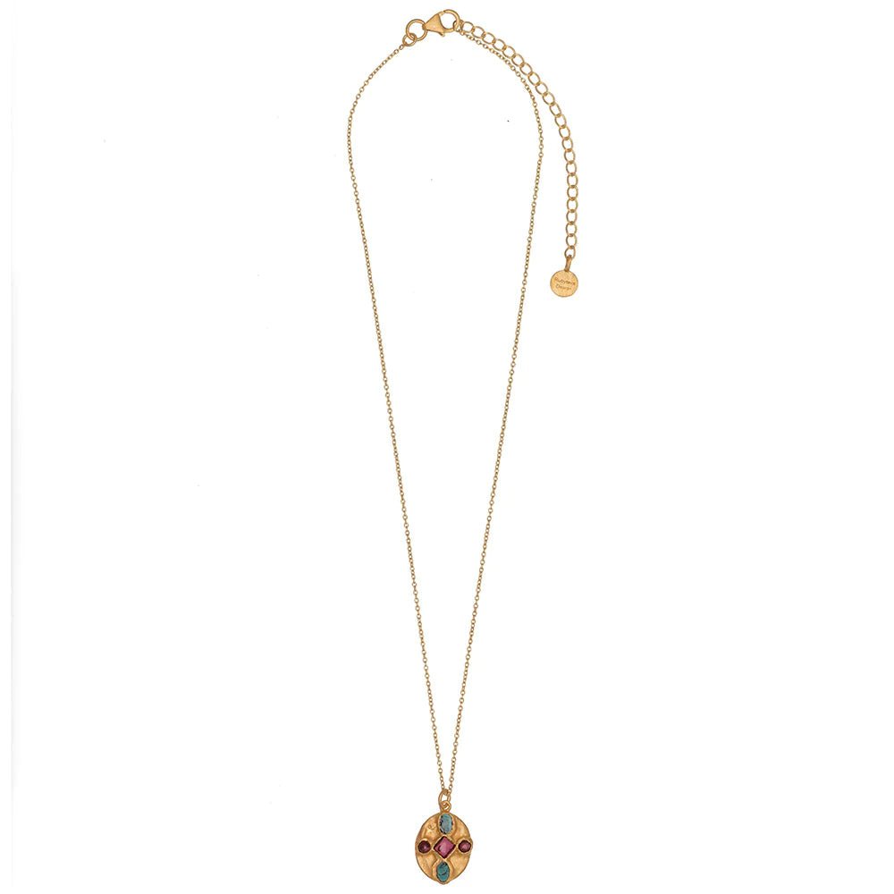 Kundan Gold Pendant Necklace by Rubyteva Designs-RubyTeva Designs-Jewellery-Jade and May