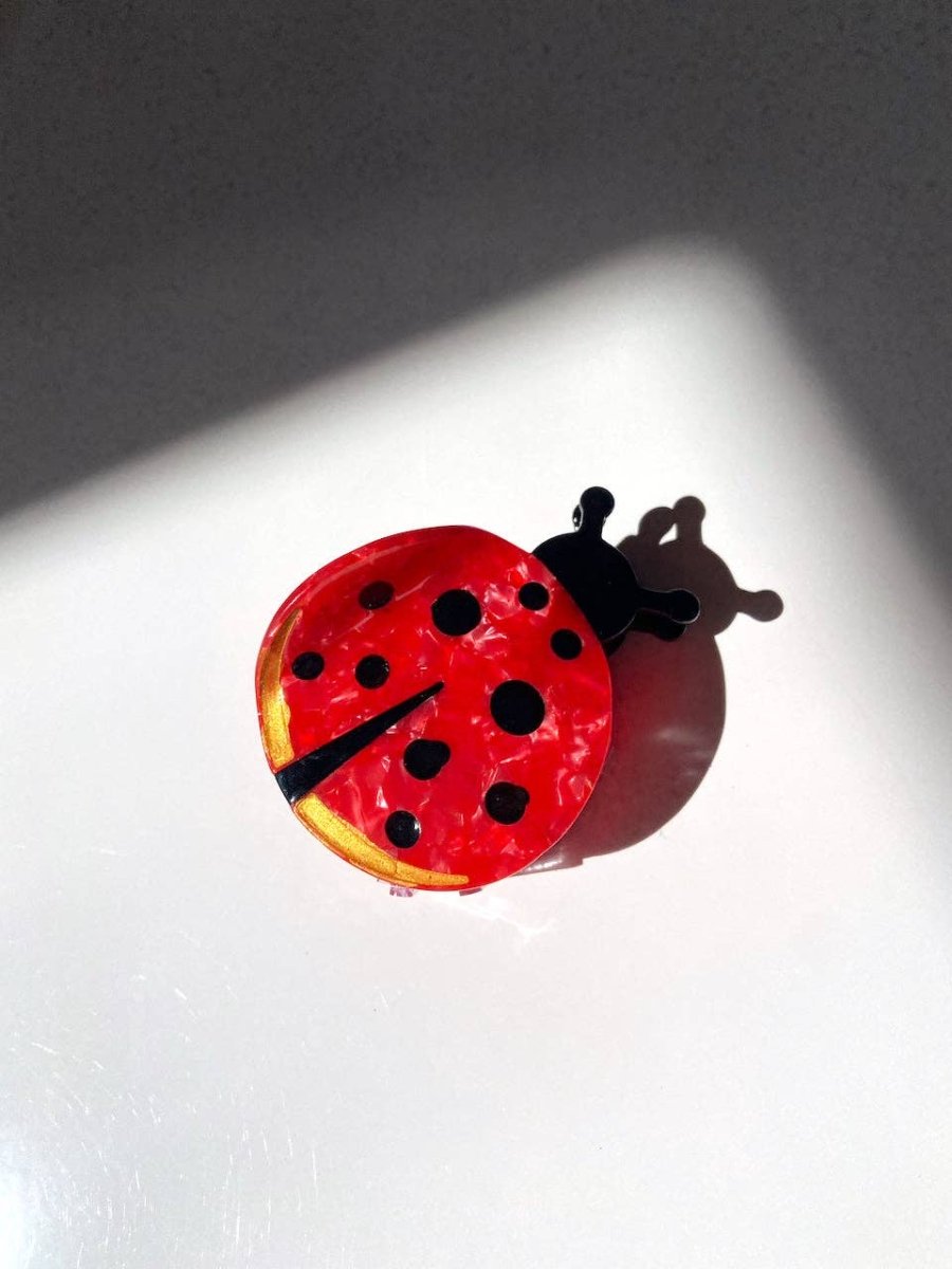 Ladybug Claw Hair Clip | Eco-Friendly-Solar Eclipse-Hair Accessories-Jade and May