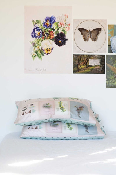 Lazybones Australia | Scrapbook Pillowcase Set - Organic Cotton-Lazybones-Pillowcase-Jade and May