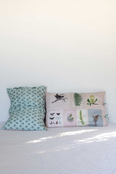 Lazybones Australia | Scrapbook Pillowcase Set - Organic Cotton-Lazybones-Pillowcase-Jade and May