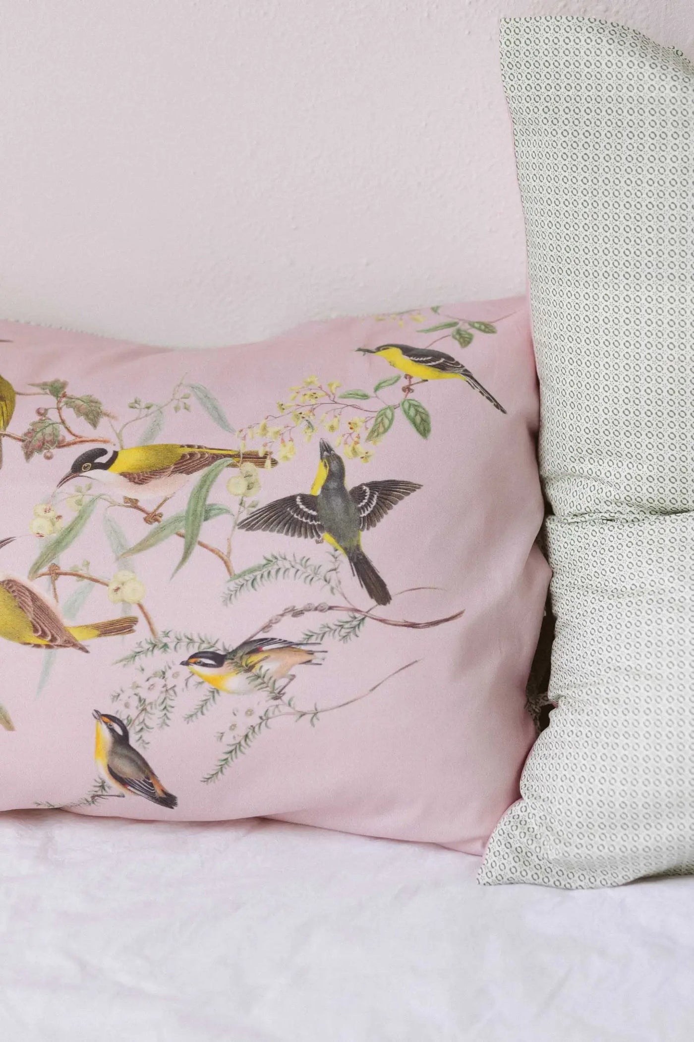 Lazybones Australia - Yellow Birds Pillowcase Set-Lazybones Australia-Pillow Case-Jade and May