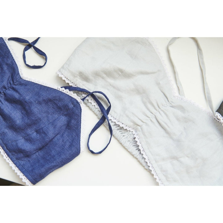 Linen Bralette - Navy | Jade and May-Jade and May-Bralette-Jade and May