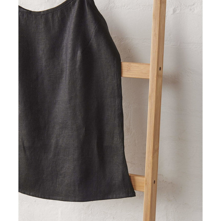 Linen Cami in Black - Pyjamas