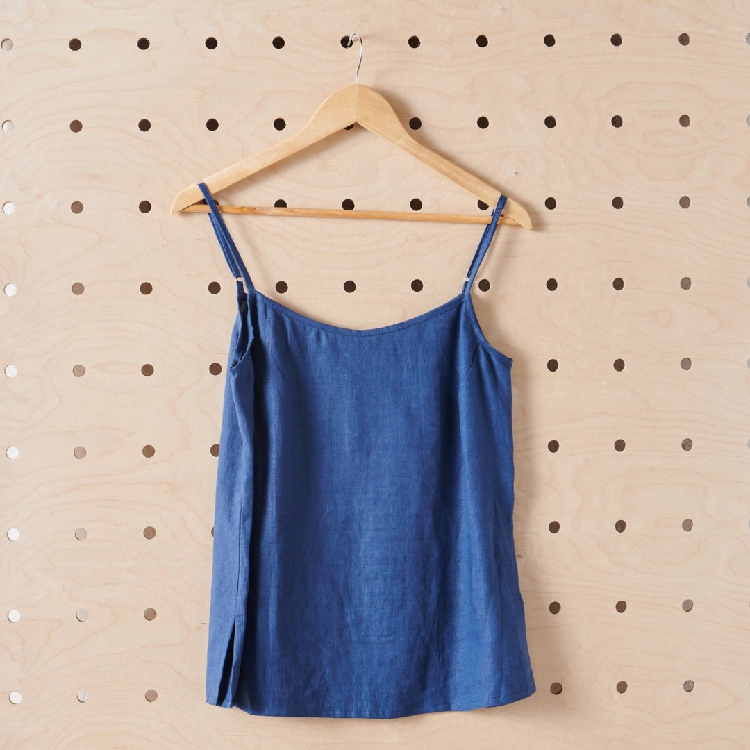 Linen Cami - Navy - Pyjamas