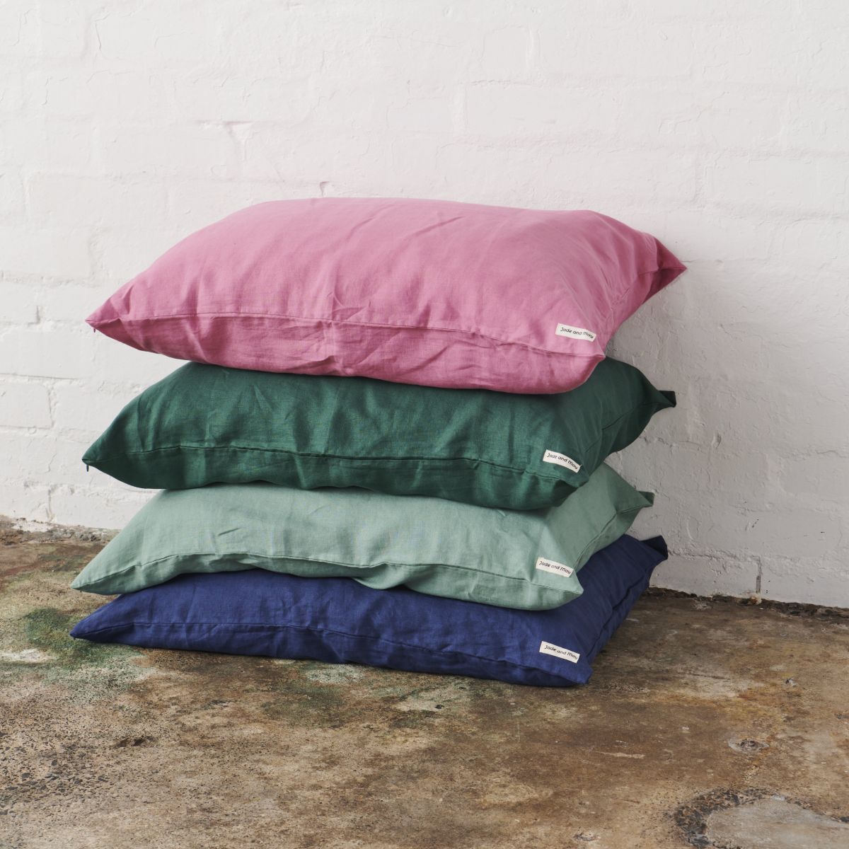 Linen Pillowcase - Sage-Jade and May-Pillowcase-Jade and May