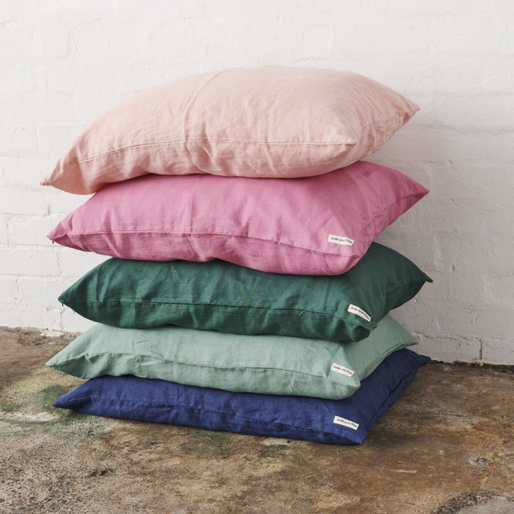 Linen Pillowcase - Pink-Jade and May-Pillowcase-Jade and May