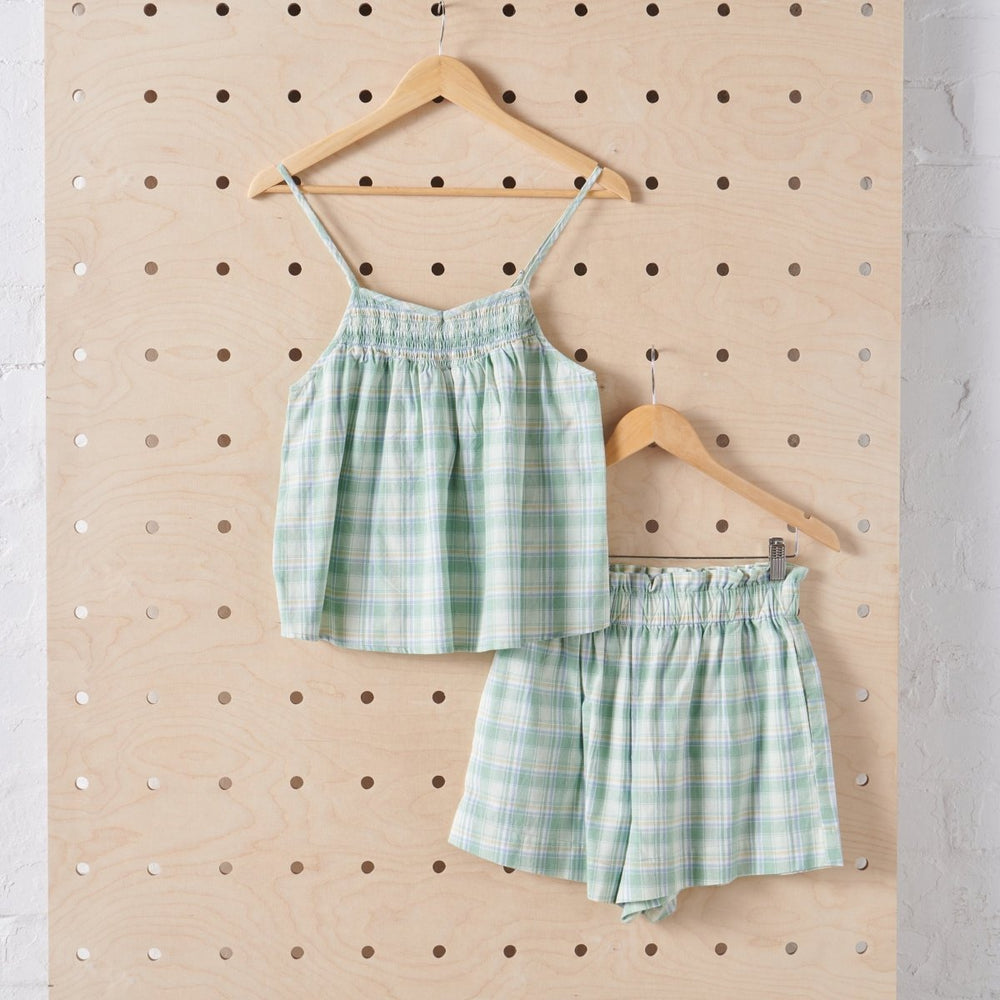 Cotton Sets in HoneyDew Melon Check - Pyjamas