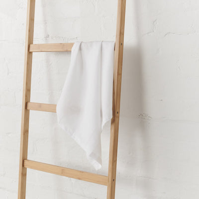 Linen Tea Towel - White-Jade and May-Tea Towel-Jade and May