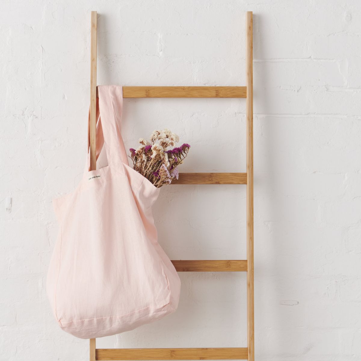 Linen Tote Bag - Pale Pink-Jade and May-Linen Tote Bag-Jade and May