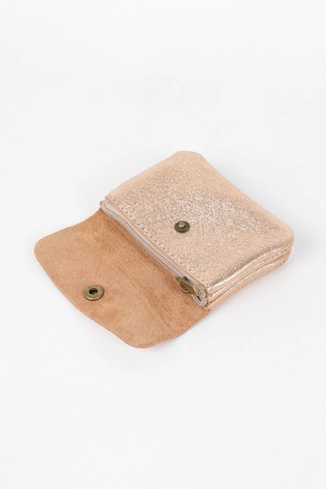 Maison Fanli | Coin Purse - Metallic Rose-Maison Fanli-Purse-Jade and May