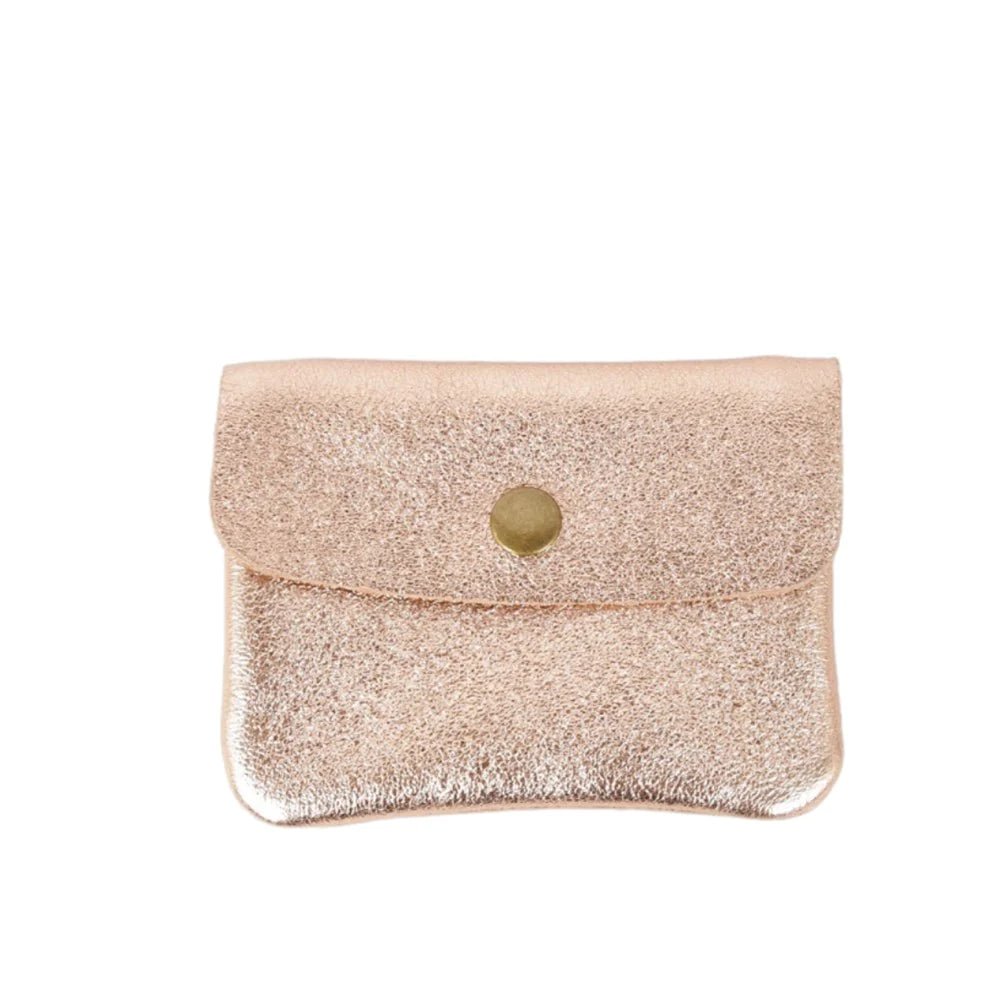 Maison Fanli | Coin Purse - Metallic Rose-Maison Fanli-Purse-Jade and May