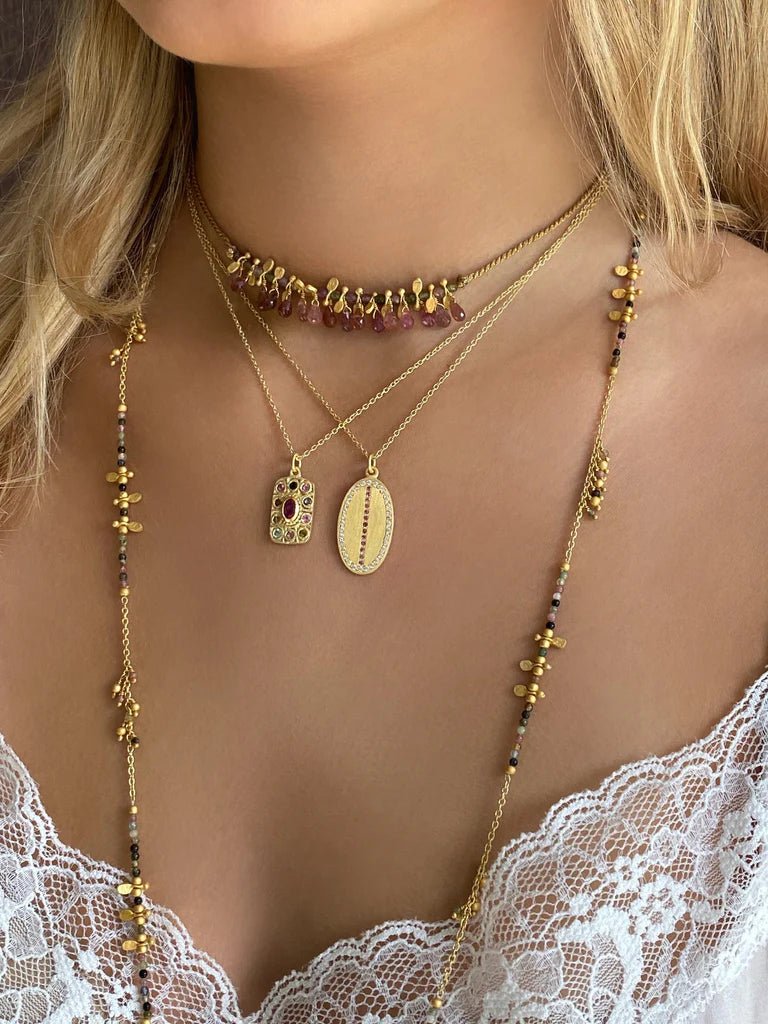 Medina Gold Pendant Necklace by Rubyteva Designs-RubyTeva Designs-Jewellery-Jade and May