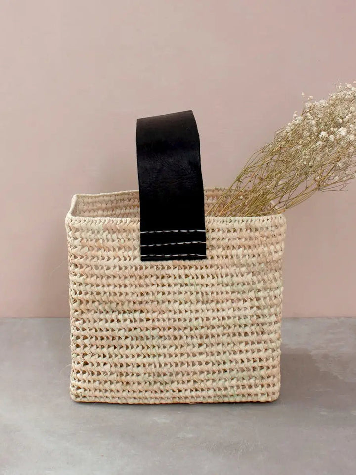 Moroccan Reed Basket - Forage Basket-Jade and May-Basket-Jade and May