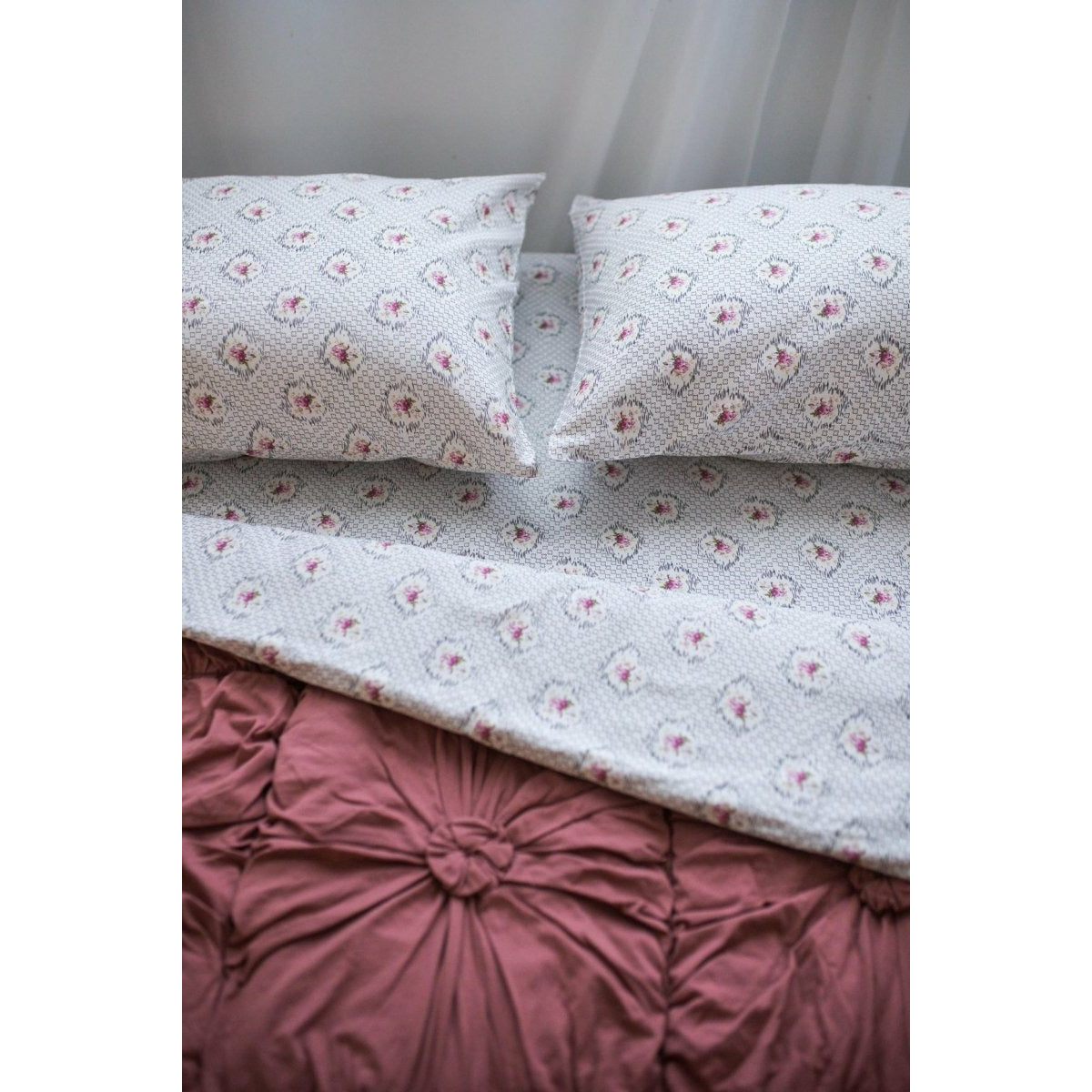 Organic Cotton Pillowcase Set - Vienna | Lazybones Australia-Lazybones Australia-Pillow Case-Jade and May