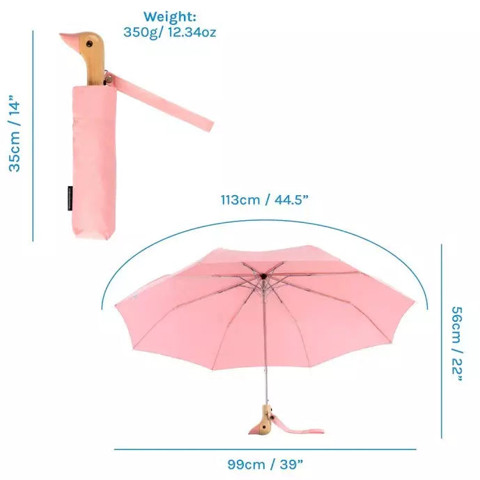 Original Duckhead Eco-Friendly Umbrella - Pink-Original Duckhead Eco Friendly Umbrella-Parasols & Rain Umbrellas-Jade and May
