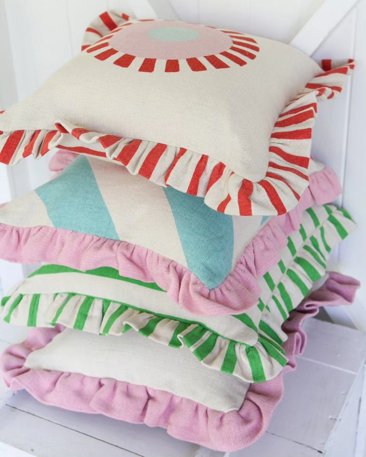 Outdoor Cushion - ABBA Frill Cushion | Oak and Ave-Oak and Ave-Cushion Cover-Jade and May
