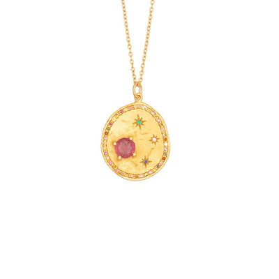 Pink Tourmaline Florence Necklace by Rubyteva Designs-RubyTeva Designs-Jewellery-Jade and May