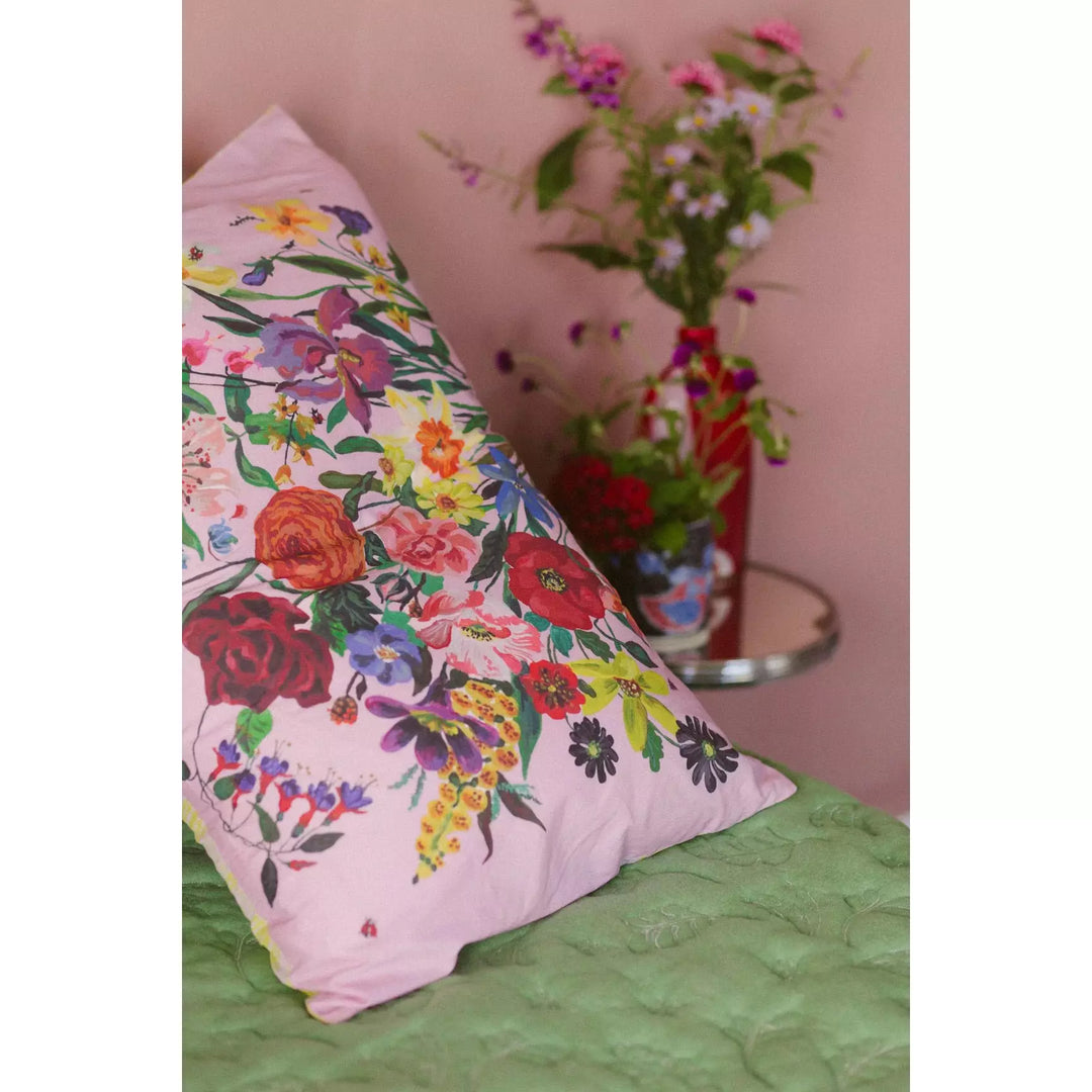 Rainbow Floral Pink pillowcase set | Lazybones Australia-Lazybones Australia-Pillow Case-Jade and May