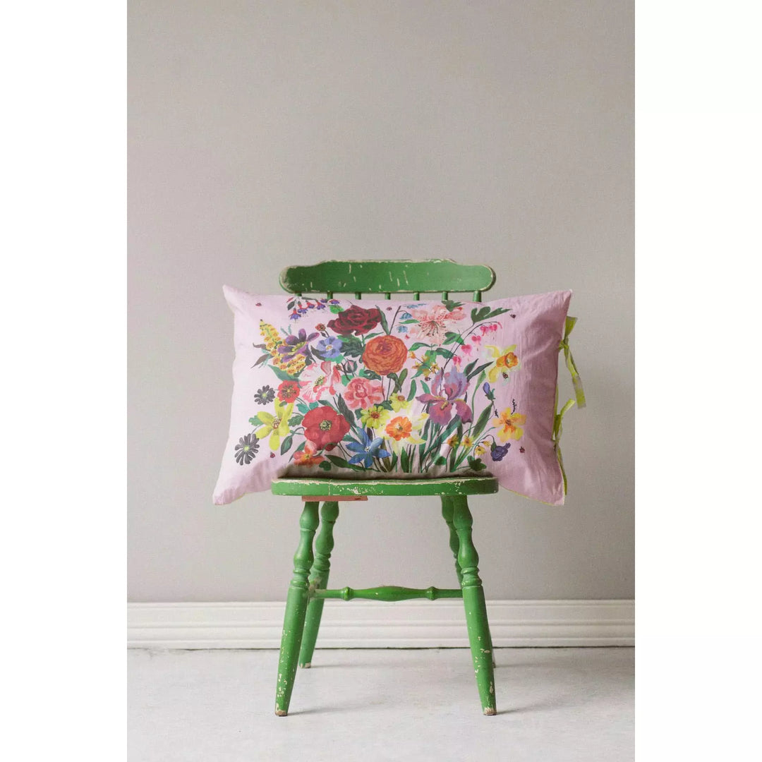 Lazybones Australia | Rainbow Floral Pink pillowcase set - Pillow Case
