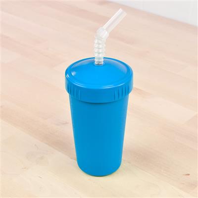 Re-Play Sippy Cup With Straw in Sky Blue.  Replay recycled Kids Tableware online and in-store at Jade and May
